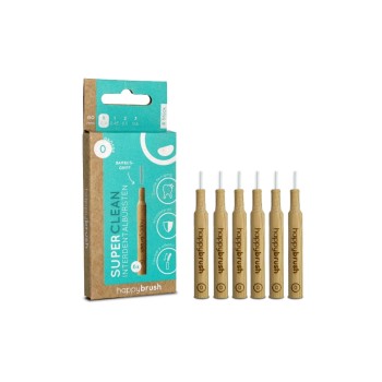 happybrush Interdentalbürsten ISO 0, 1 Pack à 6 Stk., Bambusgriff, 0,4 mm happybrush Interdentalbürsten ISO 0, 1 Pack à 6 Stk., Bambusgriff, 0,4 mm