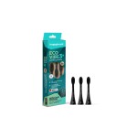 happybrush Tête de brosse à dents Eco Vibe V3+ Black, 3 pièces