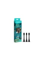 happybrush Tête de brosse à dents Eco Vibe V3+ Black, 3 pièces
