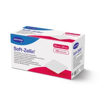 Soft-Zellin-C Alkoholtupfer, 60 x 30 mm, Pack à 100 Stk. Soft-Zellin-C Alkoholtupfer, 60 x 30 mm, Pack à 100 Stk.