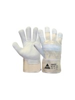 Hase Safety 1 Paar Arbeitshandschuh Hage 8, Narbenleder, Doppelnähte Innenhandfutter