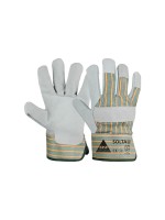 Hase Safety 1 Paar Hanschuhe Soltau Gr. 11, Arbeitshandschuh, Spaltleder, gum. Stulpe,