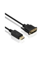 HDGear DisplayPort/DVI 1080p 1m, DisplayPort - DVI 1080p, Schwarz