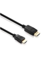 HDGear DisplayPort/HDMI 1080p 1m, DisplayPort - HDMI 1080p, noir