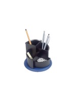 Helit Pot à crayons Bleu/Noir