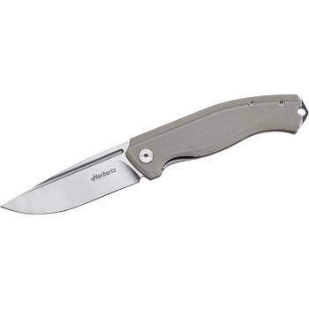 Herbertz Couteau de poche Kompakt Liner Lock G10 gris, lame couleur acier