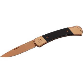 Herbertz Couteau de poche Revêtement en titane Or rose D2, Medium, Black