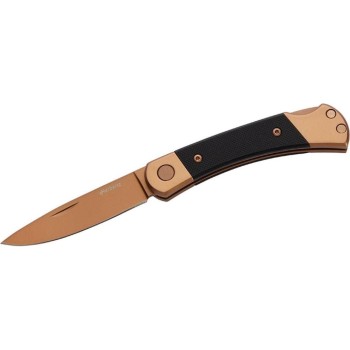 Herbertz Couteau de poche Revêtement en titane Or rose D2, Small, Black