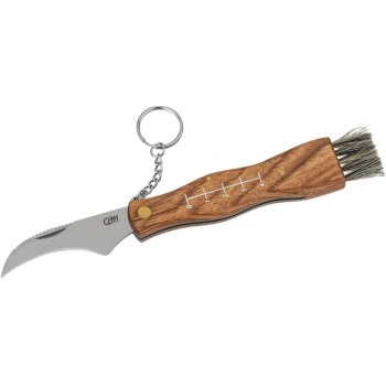Herbertz CJH Couteau à champignons avec brosse & étui en nylon