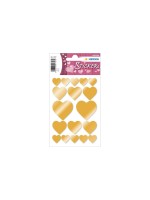 Herma Stickers Autocollant métallisé Coeurs en or 36 Pièce/s Doré