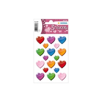 Herma Stickers Autocollant à motif Des cœurs colorés 54 Pièce/s Multicolore Herma Stickers Autocollant à motif Des cœurs colorés 54 Pièce/s Multicolore