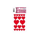 Herma Stickers Autocollant à motif Coeurs rouges 54 Pièce/s Rouge