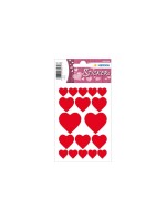 Herma Sticker Rote Herzen, 3 Blatt, 54 Sticker, selbstklebend