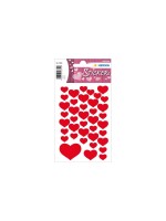 Herma Sticker Rote Herzen klein, 3 Blatt, 120 Sticker, selbstklebend