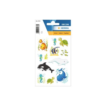 Herma Stickers Autocollant à motif Baleines & amis 3 feuilles à 36 autocollants Multicolore Herma Stickers Autocollant à motif Baleines & amis 3 feuilles à 36 autocollants Multicolore