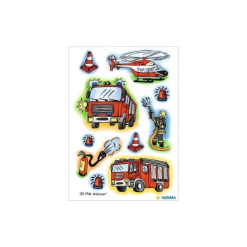Herma Stickers Autocollant à motif Les pompiers, 3 feuilles