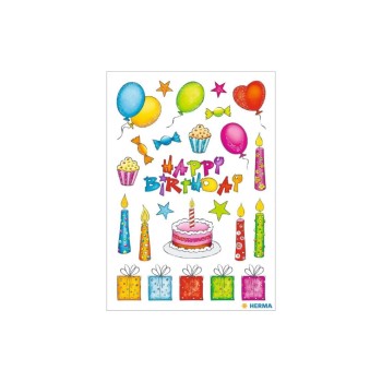 Herma Stickers Autocollant à motif anniversaire, 2 feuilles Herma Stickers Autocollant à motif anniversaire, 2 feuilles