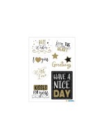 Herma Sticker Geschenksticker Best Wishes, 2 Blatt, geprägt, selbstklebend