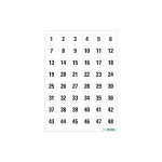 Herma  Etiketten Zahlenserien, 1-240, 12 mm, black 