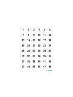 Herma Stickers Autocollants de numéros Séries de chiffres 1-240, 12, 5 feuilles
