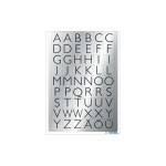Herma Etiketten Buchstaben, A - Z, 13 x 12 mm, schwarz auf Silberfolie