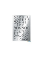 Herma  Etiketten Buchstaben, A - Z, 13 x 12 mm, black  auf Silberfolie