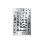 Herma  Etiketten Zahlen, 1-100, 13 x 12 mm, black  auf Silberfolie
