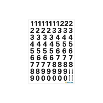Herma Stickers Autocollants de numéros Chiffres de 0 à 9, 10, 1 feuilles Herma Stickers Autocollants de numéros Chiffres de 0 à 9, 10, 1 feuilles