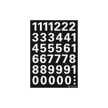 Herma Stickers Autocollants de numéros Chiffres de 0 à 9, 15, 1 feuilles Herma Stickers Autocollants de numéros Chiffres de 0 à 9, 15, 1 feuilles