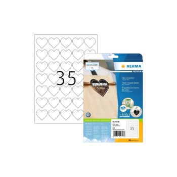 Herma Stickers Autocollant à motif Coeurs Blanc10 feuilles de 35 autocollants chacune Herma Stickers Autocollant à motif Coeurs Blanc10 feuilles de 35 autocollants chacune