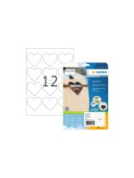 Herma Stickers Autocollant à motif Coeurs Blanc10 feuilles avec 12 autocollants chacune