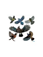 Herma Stickers Autocollant à motif Oiseaux d'avertissement 6 autocollants, résistants aux intempéries