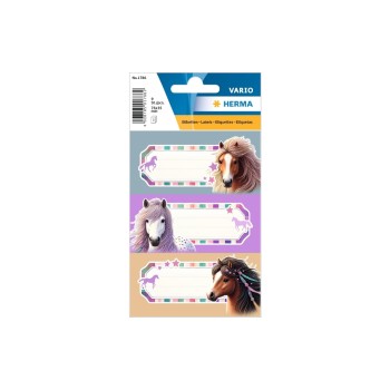 Herma Stickers Autocollant à motif Le monde du cheval 3 feuilles de 18 stickers chacune