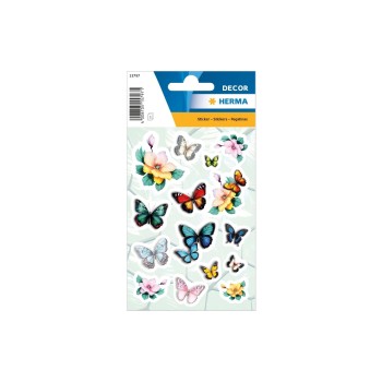 Herma Sticker Schmetterlinge, 3 Blatt, 45 Sticker, selbstklebend