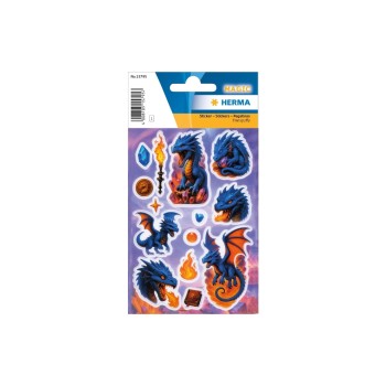Herma Sticker Dragon, 1 Blatt, 14 Sticker, selbstklebend
