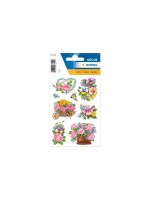 Herma Stickers Pots de fleurs rétro Papier multicolore