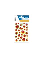 Herma Stickers Coccinelle + fleur Papier aspect brillant, adhérence permanente