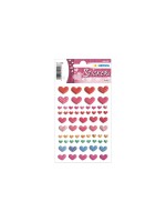 Herma Stickers Des cœurs joyeux et colorés Film multicolore, Puffy