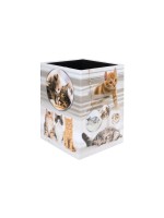HERMA Corbeille à papier Chats 15 l, Jaune