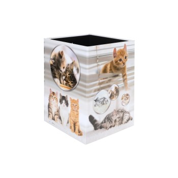 HERMA Corbeille à papier Chats 15 l, Jaune HERMA Corbeille à papier Chats 15 l, Jaune