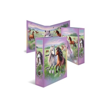 HERMA Classeur à motifs A4 Le monde du cheval 285 cm, Multicolore HERMA Classeur à motifs A4 Le monde du cheval 285 cm, Multicolore
