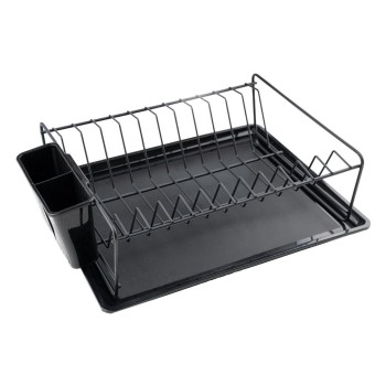 Hermia Abtropfsieb black , Metall, 33.5x29.5x11 cm