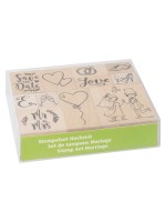 Heyda Motivstempel-Set Hochzeit, 11 Stempel
