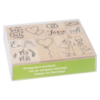 Heyda Kits de tampons à motifs Mariage 11 pièces, 12 x 10 x 3 cm Heyda Kits de tampons à motifs Mariage 11 pièces, 12 x 10 x 3 cm