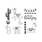 Heyda Kits de tampons à motifs Lama 10 pièces, 12 x 10 x 3 cm