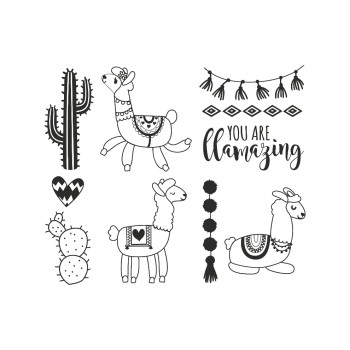 Heyda Kits de tampons à motifs Lama 10 pièces, 12 x 10 x 3 cm Heyda Kits de tampons à motifs Lama 10 pièces, 12 x 10 x 3 cm