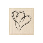 Heyda Timbre à motif Battement de cœur Brun clair