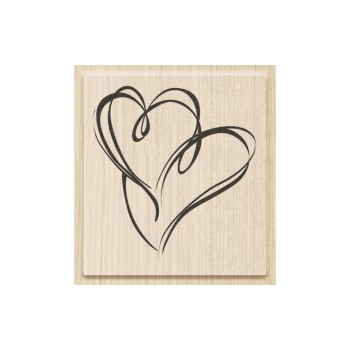 Heyda Timbre à motif Battement de cœur Brun clair Heyda Timbre à motif Battement de cœur Brun clair