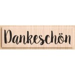 Heyda Timbre à motif Merci. Brun clair