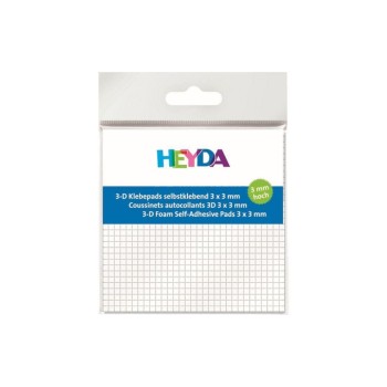 Heyda Klebepads 961 Stück, Grösse 3x3mm, 3mm hoch